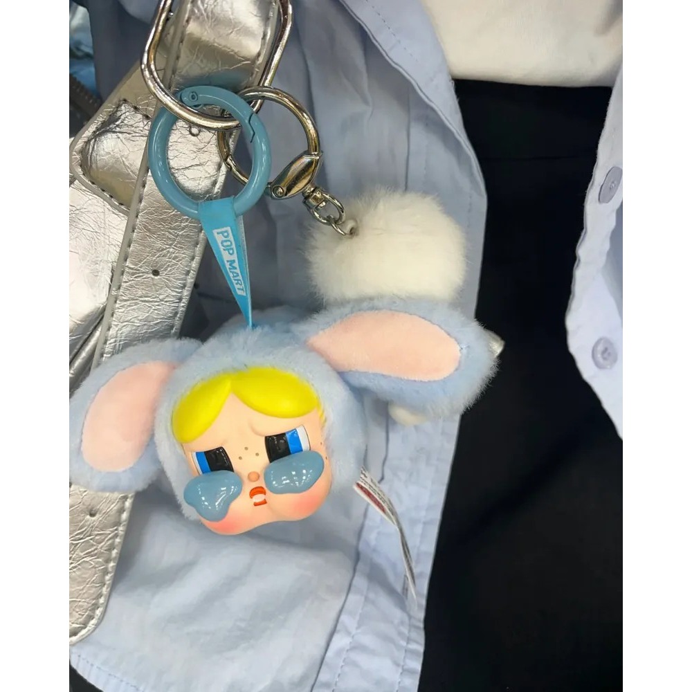 <官方正版授權>POPMART X 飛天小女警 盲盒吊飾 CRYBABY系列 鑰匙圈 泡泡瑪特 搪膠 毛絨-細節圖4