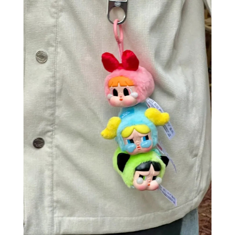 <官方正版授權>POPMART X 飛天小女警 盲盒吊飾 CRYBABY系列 鑰匙圈 泡泡瑪特 搪膠 毛絨-細節圖5