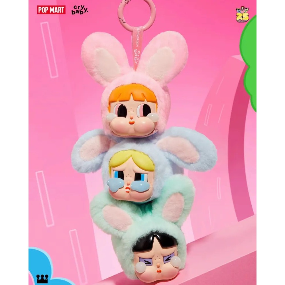 <官方正版授權>POPMART X 飛天小女警 盲盒吊飾 CRYBABY系列 鑰匙圈 泡泡瑪特 搪膠 毛絨-細節圖8