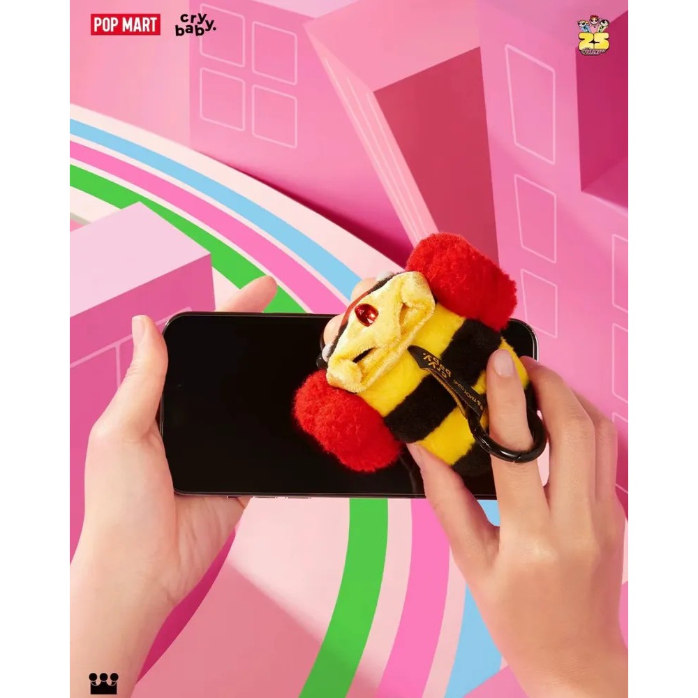 <官方正版授權>POPMART X 飛天小女警 盲盒吊飾 CRYBABY系列 鑰匙圈 泡泡瑪特 搪膠 毛絨-細節圖9