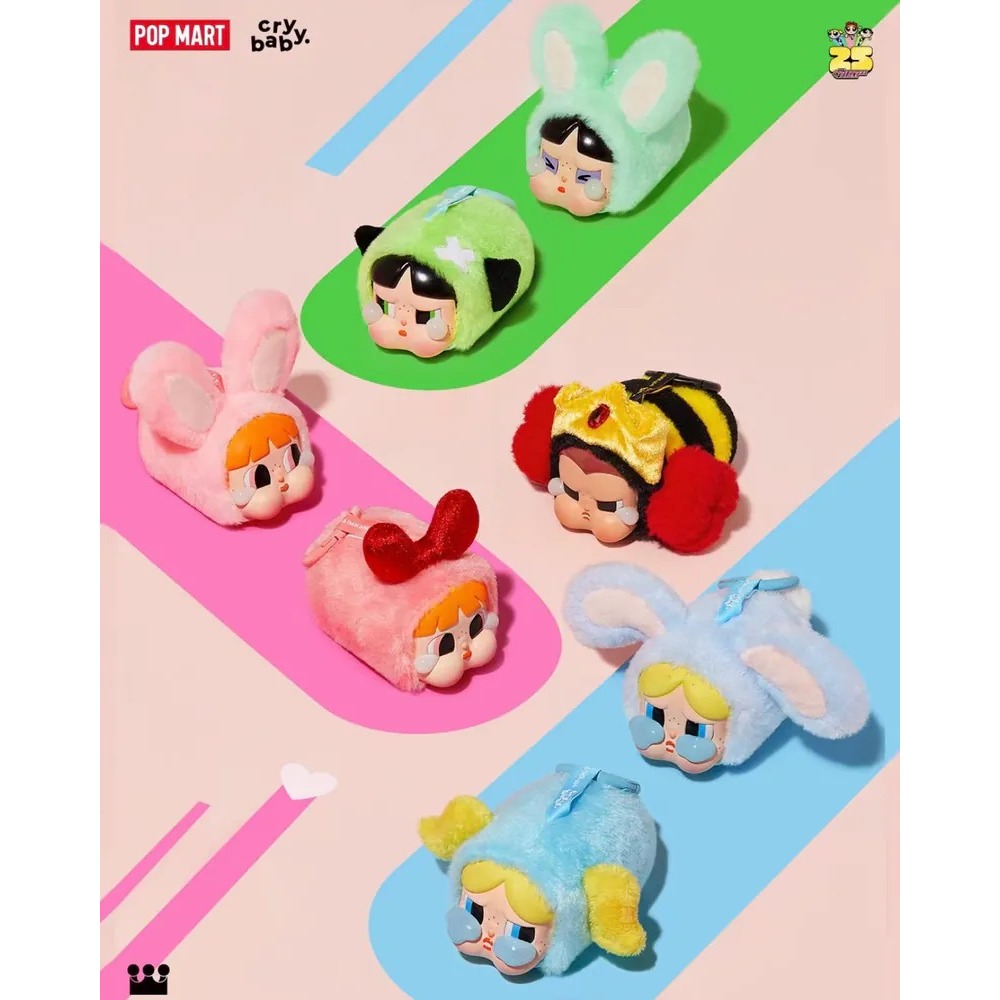 <官方正版授權>POPMART X 飛天小女警 盲盒吊飾 CRYBABY系列 鑰匙圈 泡泡瑪特 搪膠 毛絨-細節圖10