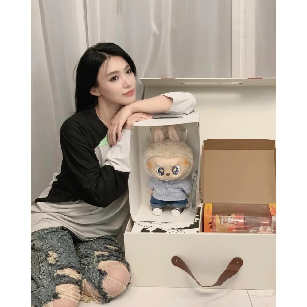 <官方正版授權>THE MONSTERS LABUBU FLIP WITH ME 搪膠公仔 40CM 夏日浪 泡泡瑪特-細節圖2