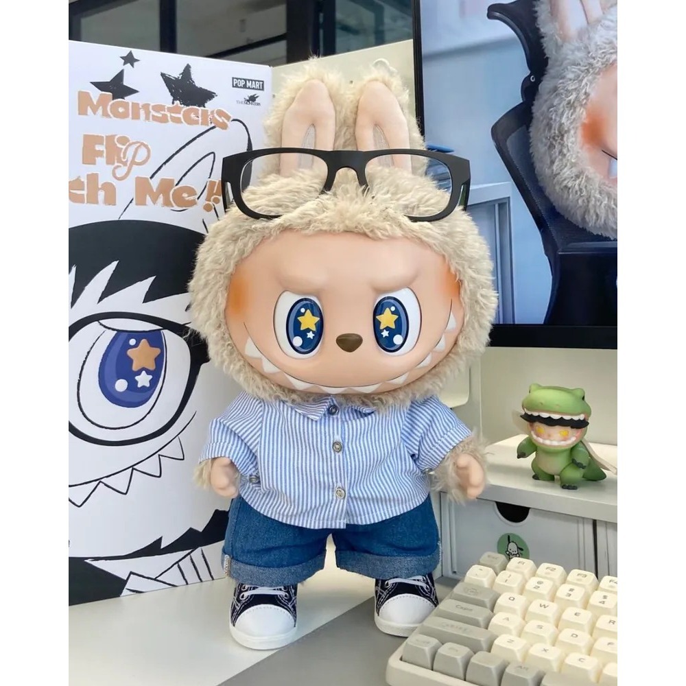 <官方正版授權>THE MONSTERS LABUBU FLIP WITH ME 搪膠公仔 40CM 夏日浪 泡泡瑪特-細節圖3