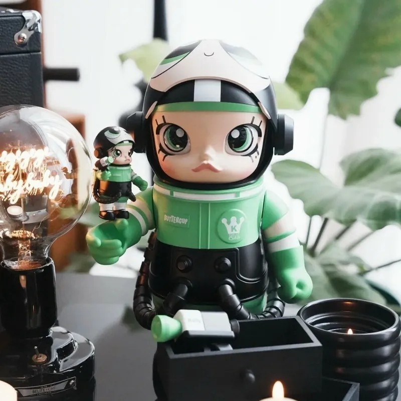 <官方正版授權>POP MART 飛天小女警 MEGA SPACE MOLLY 400+100% 花花 毛毛 泡泡瑪特-細節圖3