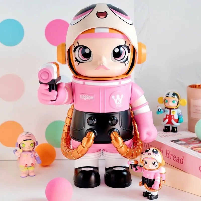 <官方正版授權>POP MART 飛天小女警 MEGA SPACE MOLLY 400+100% 花花 毛毛 泡泡瑪特-細節圖4