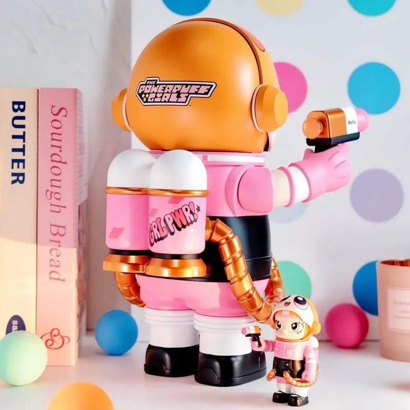 <官方正版授權>POP MART 飛天小女警 MEGA SPACE MOLLY 400+100% 花花 毛毛 泡泡瑪特-細節圖5