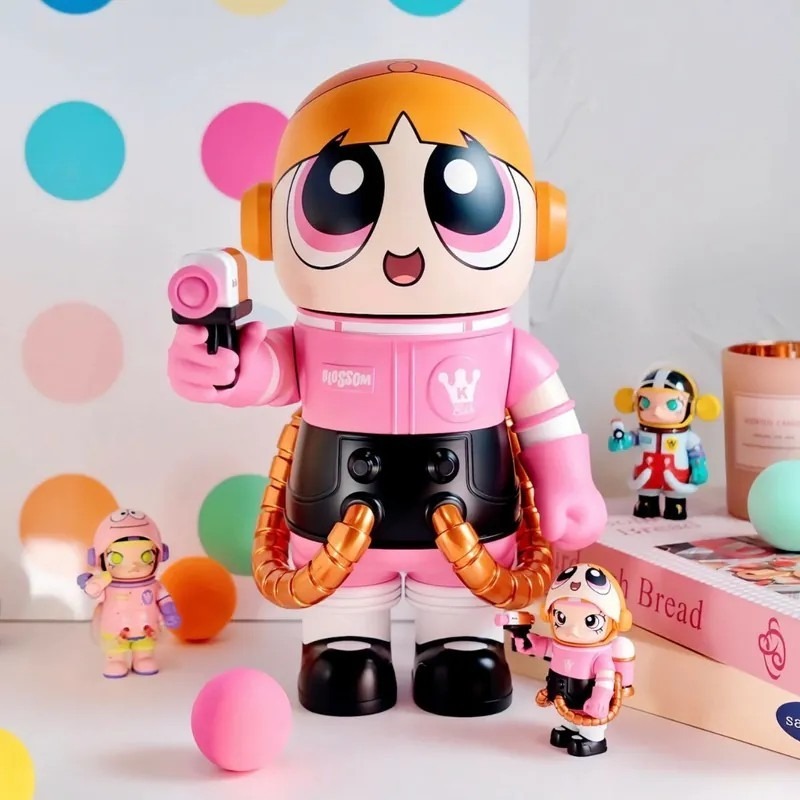 <官方正版授權>POP MART 飛天小女警 MEGA SPACE MOLLY 400+100% 花花 毛毛 泡泡瑪特-細節圖6