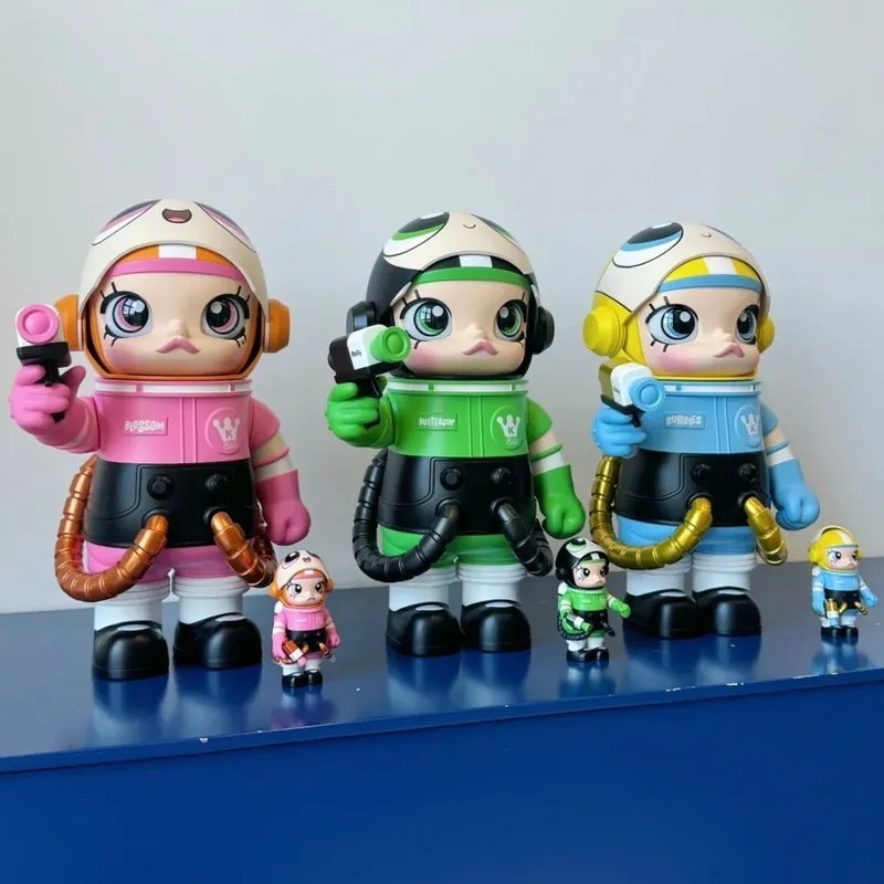 <官方正版授權>POP MART 飛天小女警 MEGA SPACE MOLLY 400+100% 花花 毛毛 泡泡瑪特-細節圖10