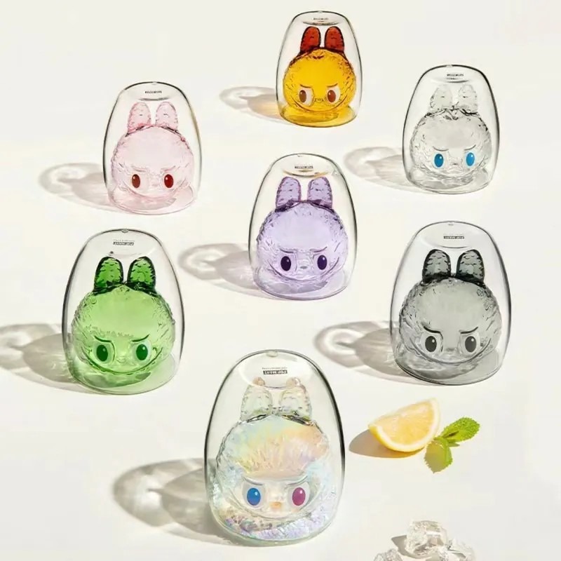 <官方正版授權>Labubu The Monsters Cheers 雙層玻璃杯 泡泡瑪特 盲盒 水杯-細節圖2