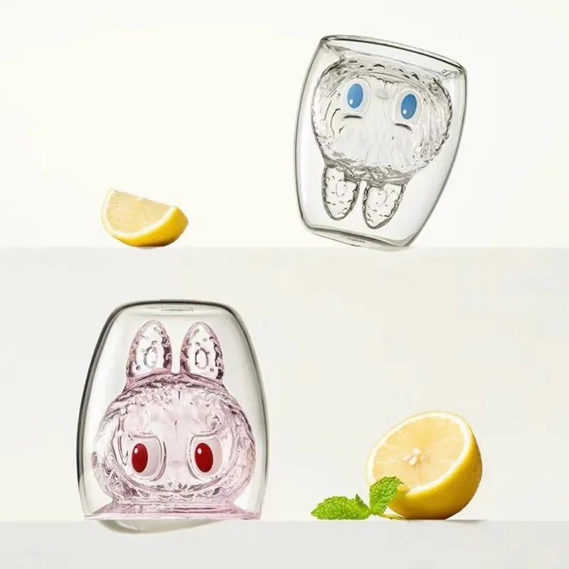 <官方正版授權>Labubu The Monsters Cheers 雙層玻璃杯 泡泡瑪特 盲盒 水杯-細節圖3