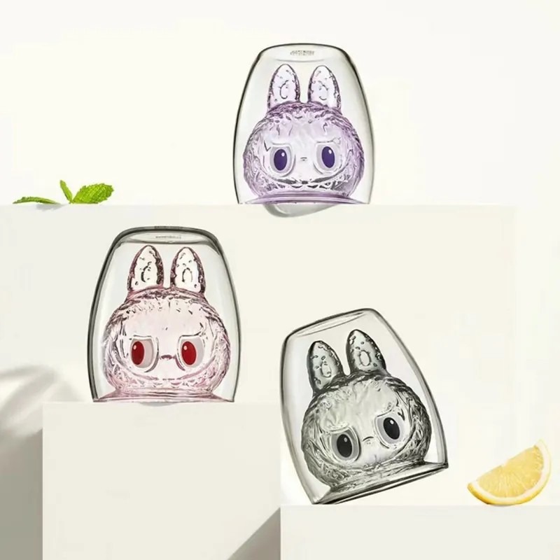 <官方正版授權>Labubu The Monsters Cheers 雙層玻璃杯 泡泡瑪特 盲盒 水杯-細節圖4