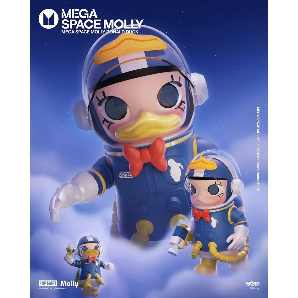 <官方正版授權>POPMART 泡泡瑪特 MEGA SPACE MOLLY 唐老鴨 黛西 400% 1000%-細節圖5