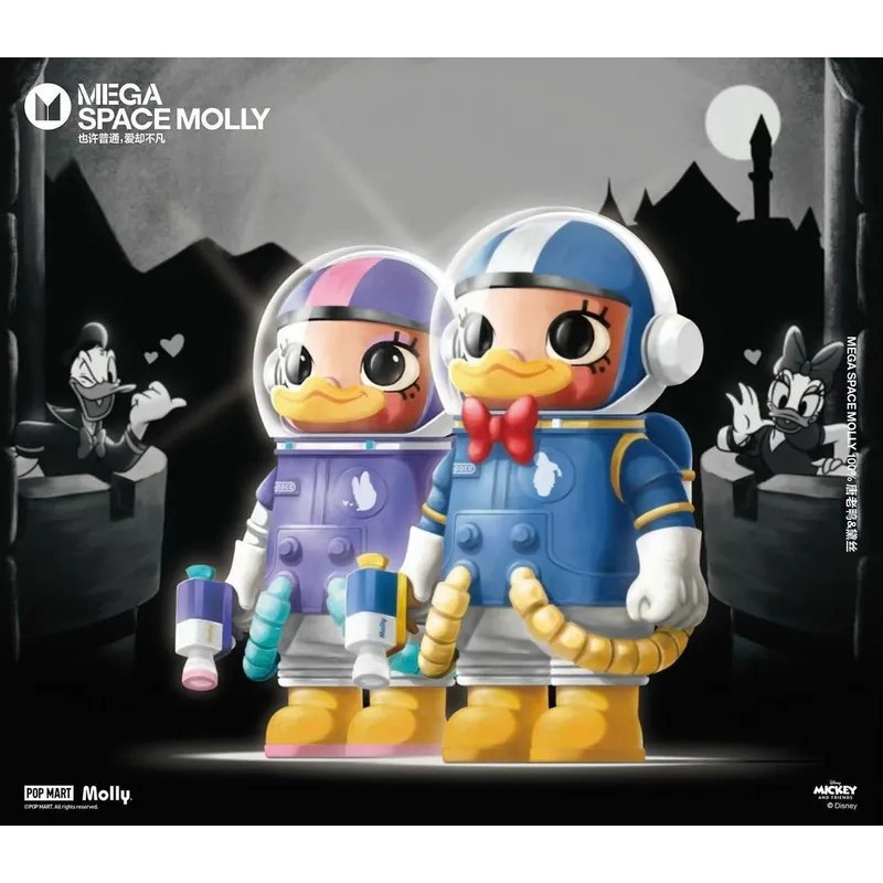 <官方正版授權>POPMART 泡泡瑪特 MEGA SPACE MOLLY 唐老鴨 黛西 400% 1000%-細節圖11
