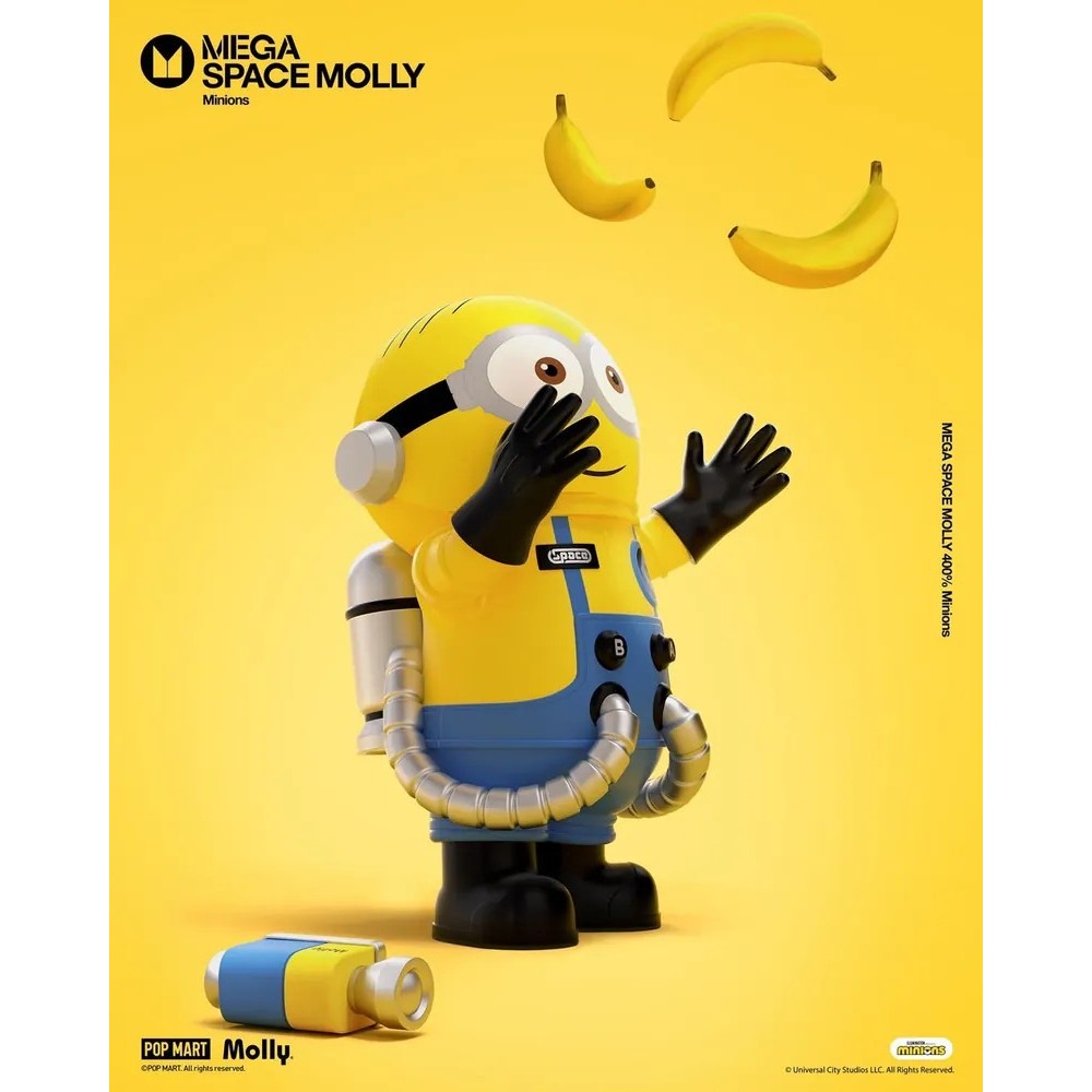 <官方正版授權>POPMART MEGA SPACE MOLLY 小小兵 400% 泡泡瑪特-細節圖3