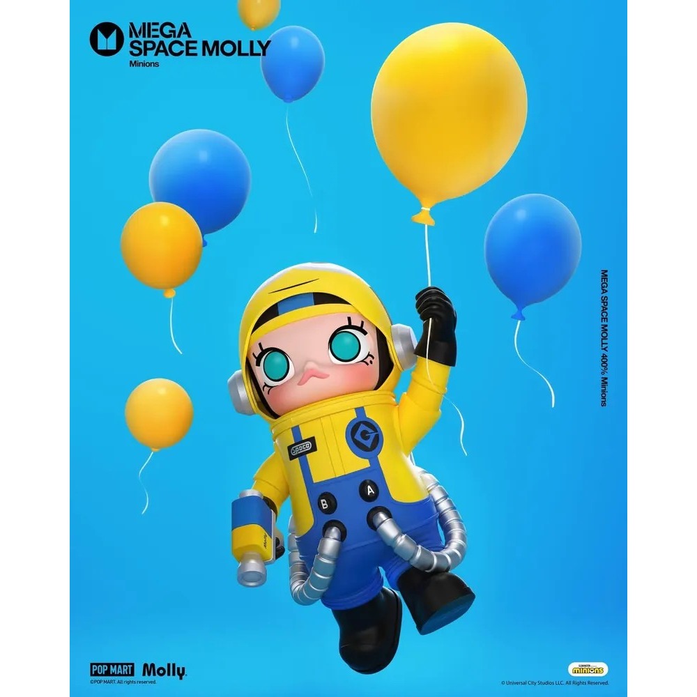 <官方正版授權>POPMART MEGA SPACE MOLLY 小小兵 400% 泡泡瑪特-細節圖4