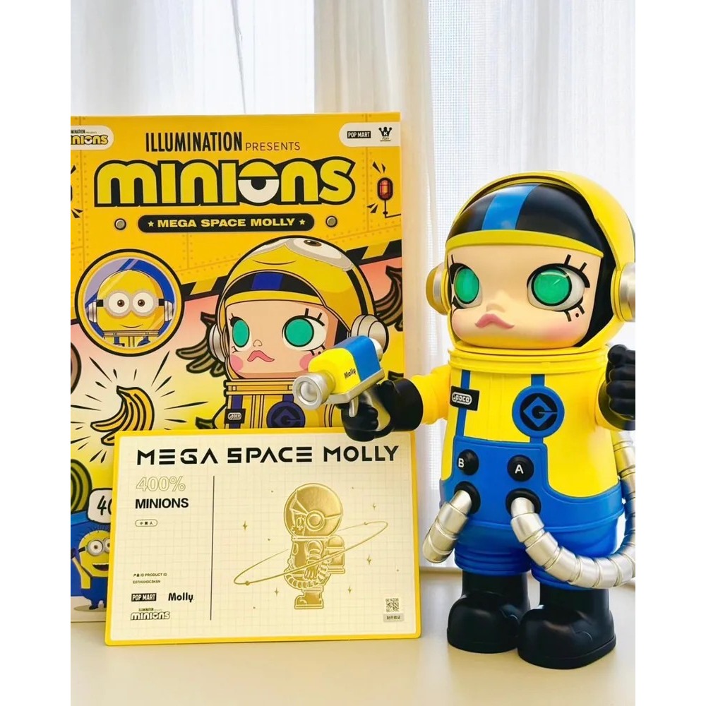 <官方正版授權>POPMART MEGA SPACE MOLLY 小小兵 400% 泡泡瑪特-細節圖6