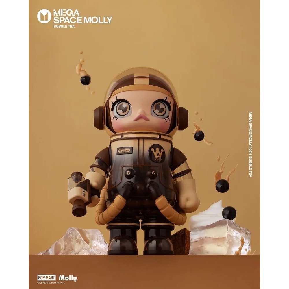 <臺灣限定發售🇹🇼>POPMART 泡泡瑪特 SPACE MOLLY 珍珠奶茶 400%🧋-細節圖2