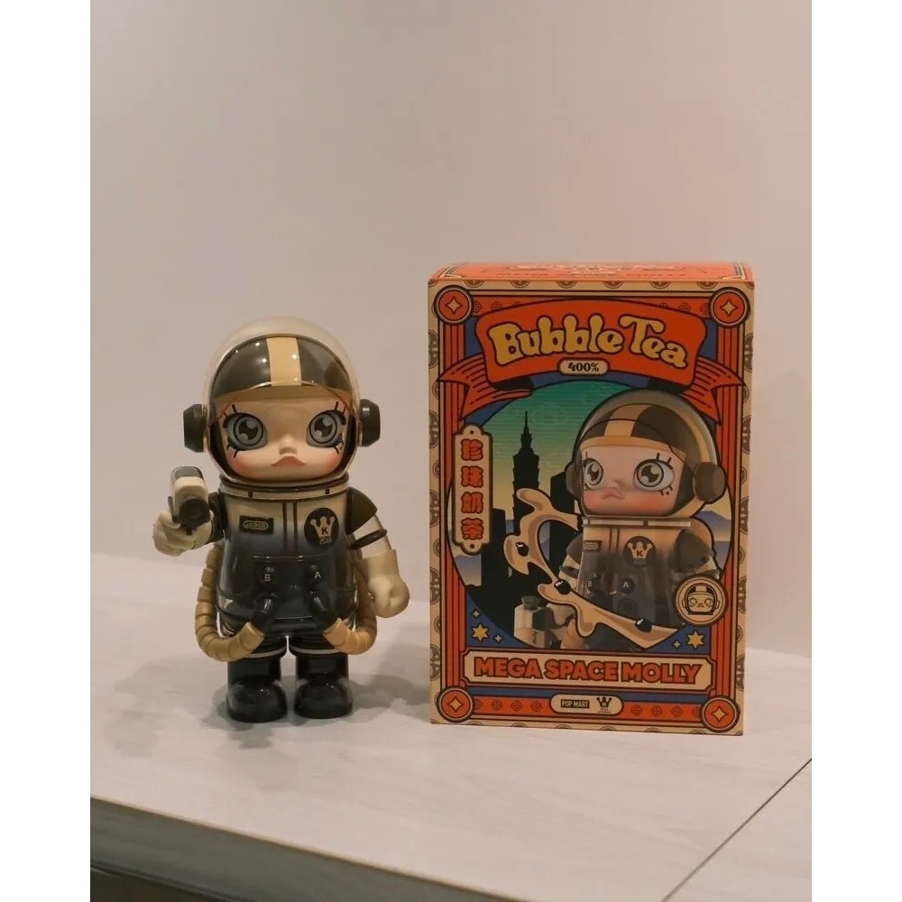 <臺灣限定發售🇹🇼>POPMART 泡泡瑪特 SPACE MOLLY 珍珠奶茶 400%🧋-細節圖3