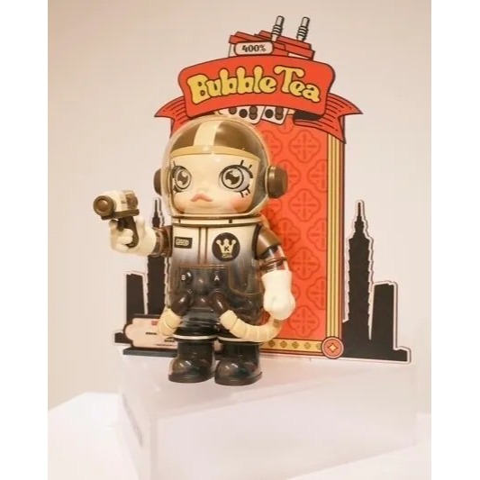 <臺灣限定發售🇹🇼>POPMART 泡泡瑪特 SPACE MOLLY 珍珠奶茶 400%🧋-細節圖4