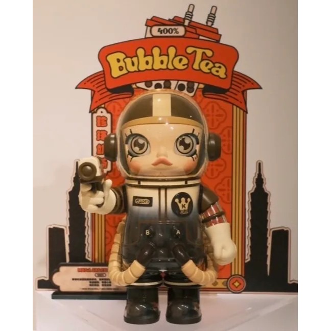 <臺灣限定發售🇹🇼>POPMART 泡泡瑪特 SPACE MOLLY 珍珠奶茶 400%🧋-細節圖5