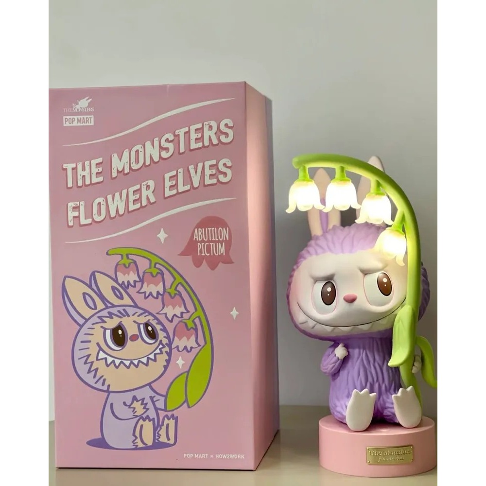 <官方正版授權>The Monsters LABUBU 風鈴花 小夜燈 泡泡瑪特 紫色 粉色-細節圖8