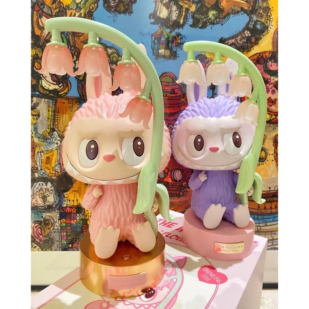 <官方正版授權>The Monsters LABUBU 風鈴花 小夜燈 泡泡瑪特 紫色 粉色-細節圖9