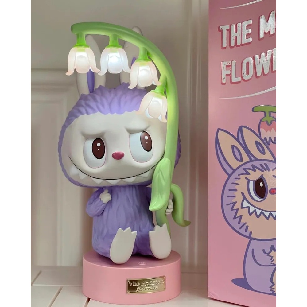 <官方正版授權>The Monsters LABUBU 風鈴花 小夜燈 泡泡瑪特 紫色 粉色-細節圖10