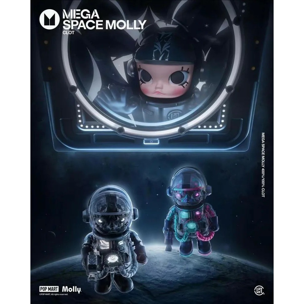 <官方正版授權>CLOT x POPMART MEGA SPACE MOLLY 凝結集團400%100%陳冠希泡泡瑪特-細節圖2
