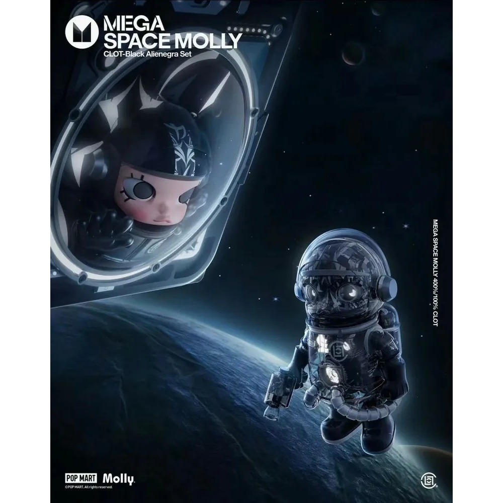 <官方正版授權>CLOT x POPMART MEGA SPACE MOLLY 凝結集團400%100%陳冠希泡泡瑪特-細節圖4