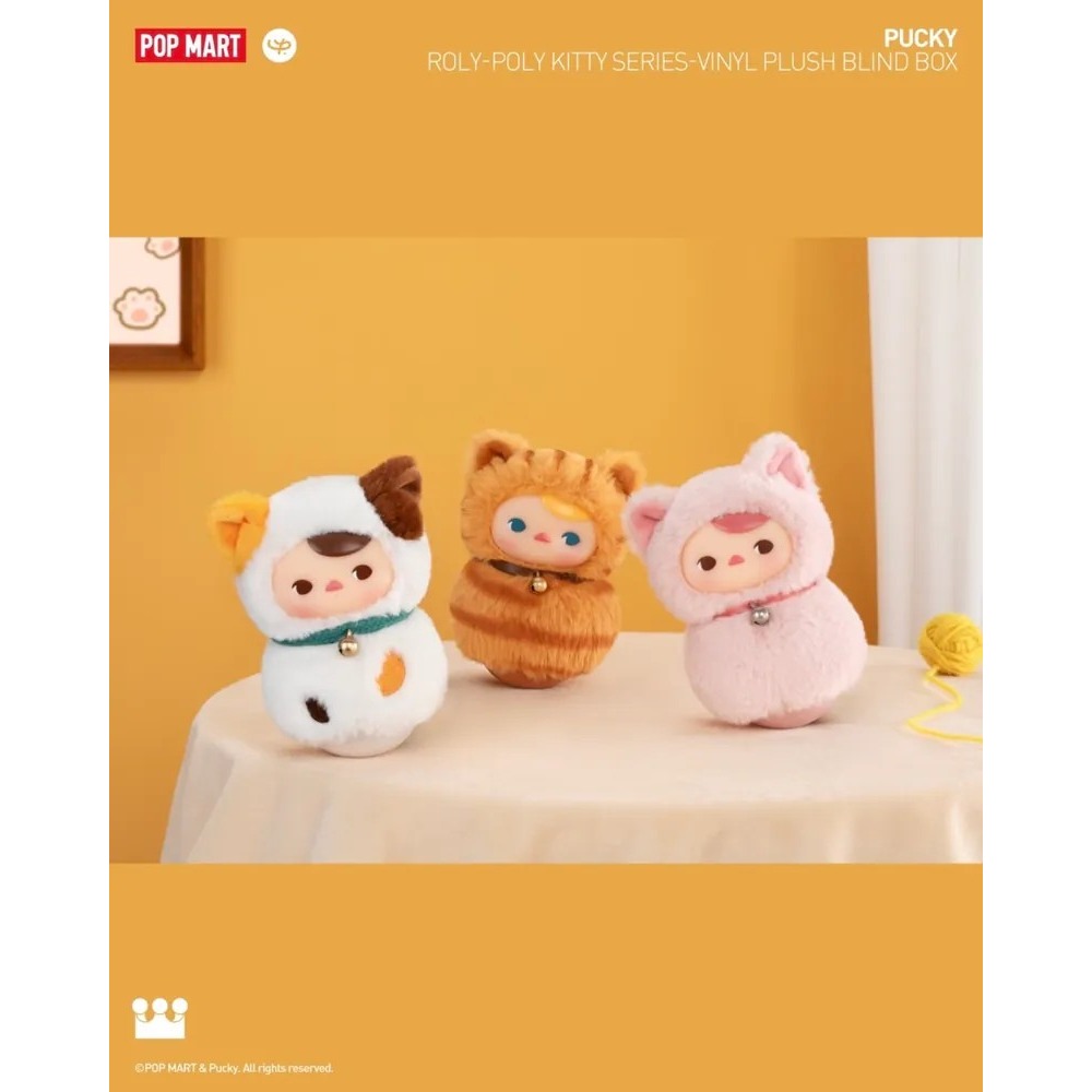 <正版代購>POP MART 泡泡瑪特 PUCKY喵喵 不倒翁系列 糖膠毛絨盲盒-細節圖2