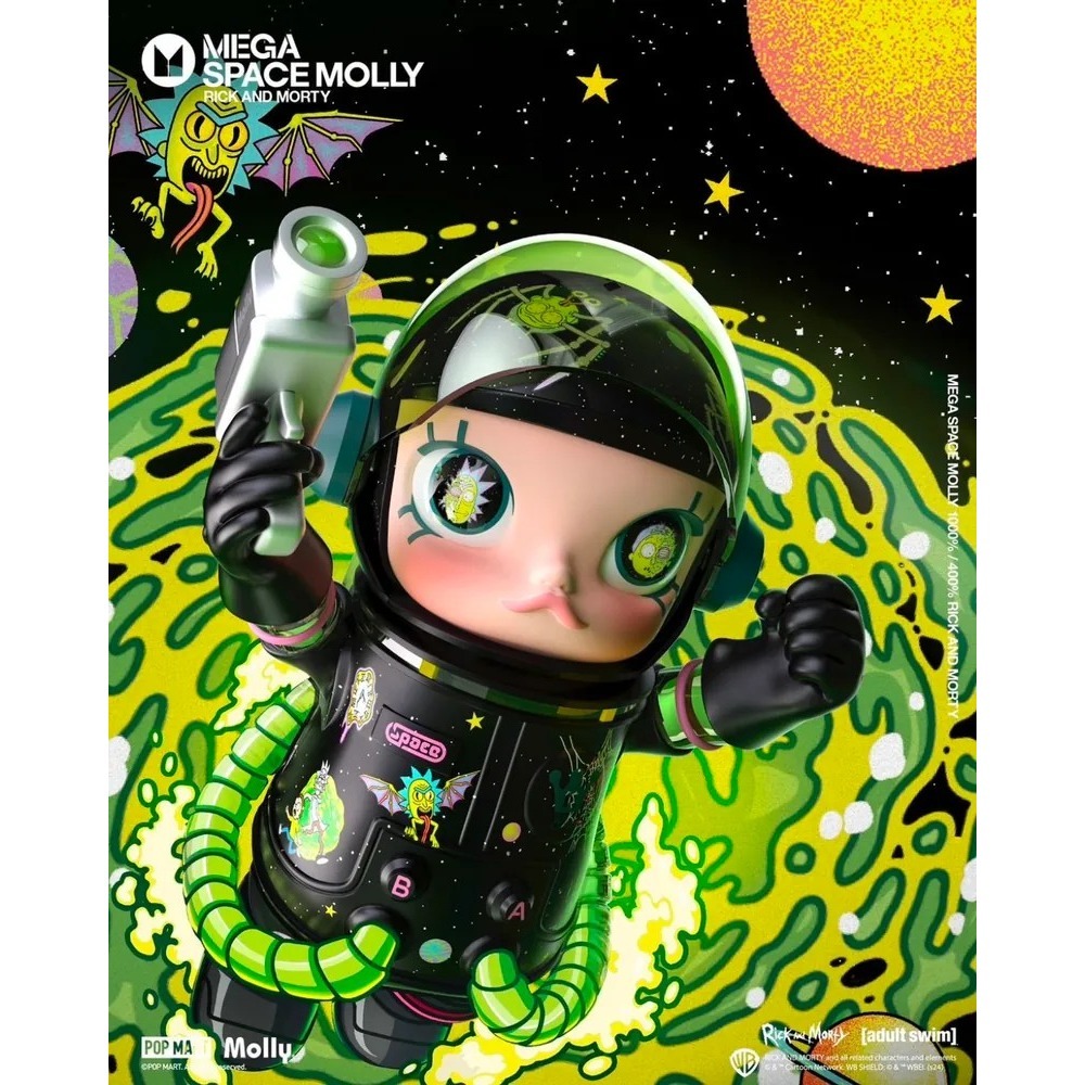 <官方正版授權>POPMART MEGA SPACE MOLLY 400% 1000% 瑞克和莫蒂 泡泡瑪特-細節圖2