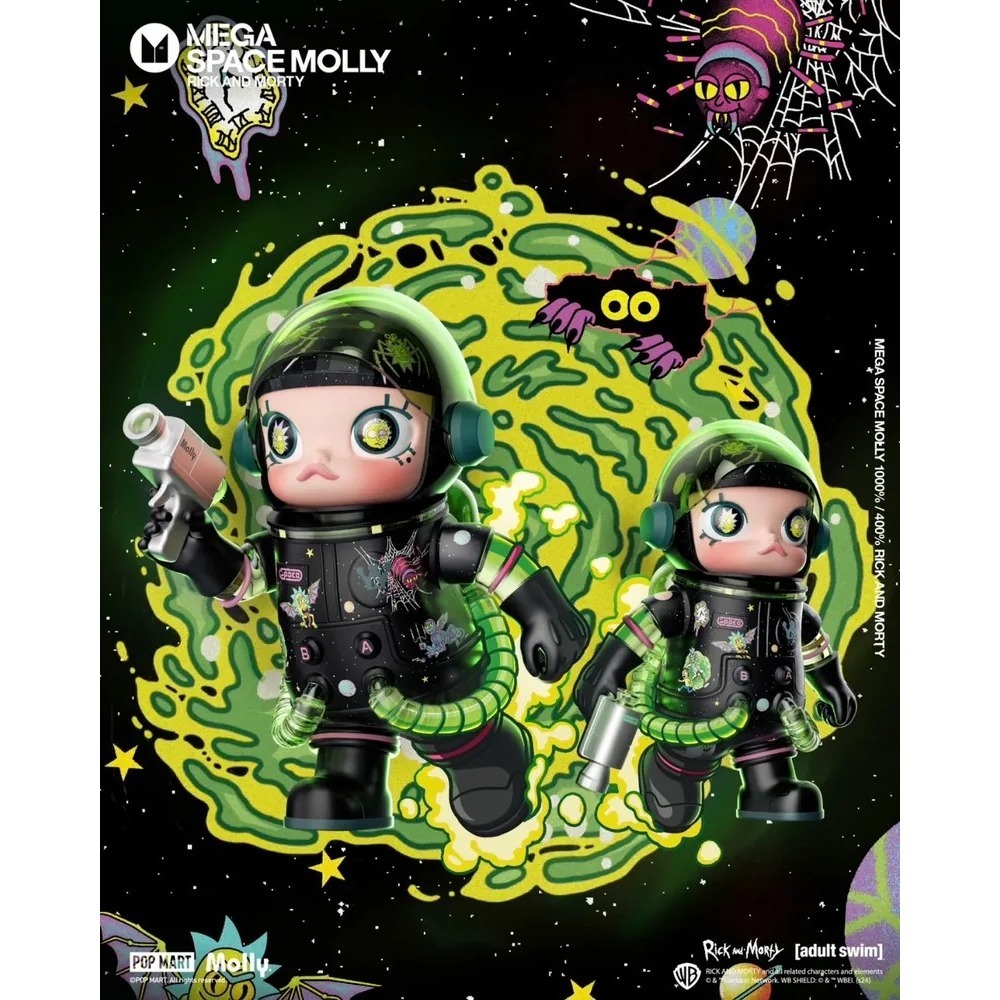 <官方正版授權>POPMART MEGA SPACE MOLLY 400% 1000% 瑞克和莫蒂 泡泡瑪特-細節圖4