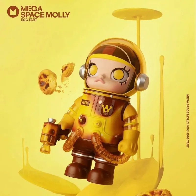 <官方正版授權>POPMART MEGA SPACE MOLLY 葡式蛋塔 400% 澳門限定 葡撻 泡泡瑪特-細節圖8