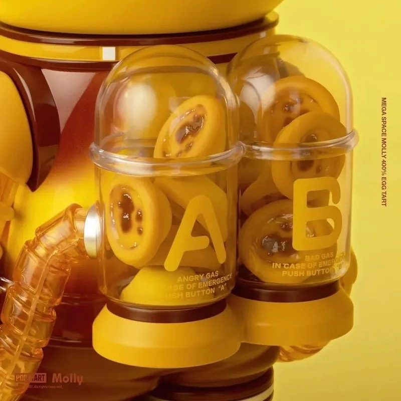 <官方正版授權>POPMART MEGA SPACE MOLLY 葡式蛋塔 400% 澳門限定 葡撻 泡泡瑪特-細節圖9