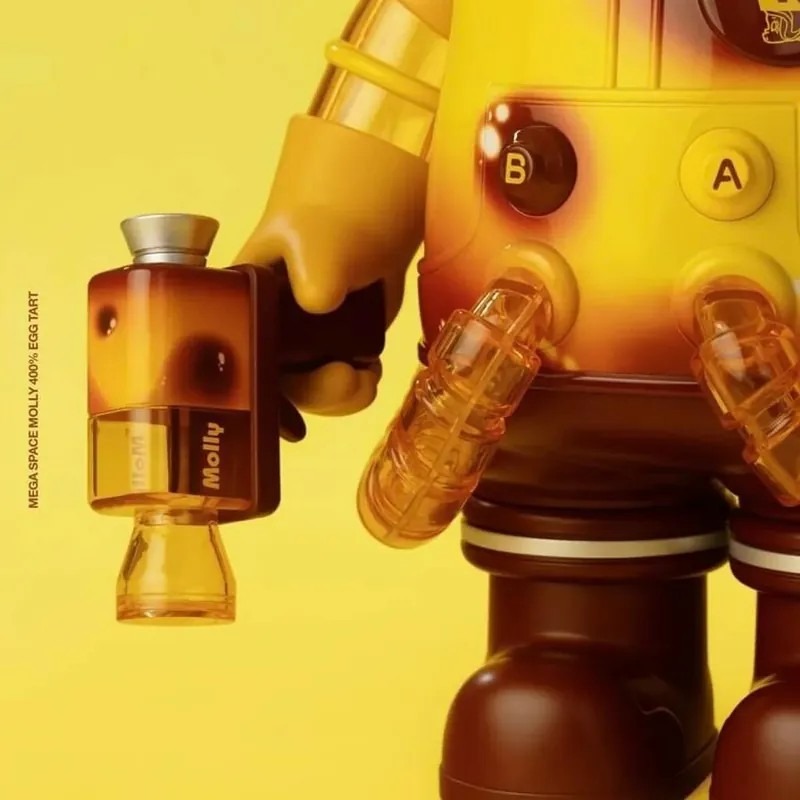 <官方正版授權>POPMART MEGA SPACE MOLLY 葡式蛋塔 400% 澳門限定 葡撻 泡泡瑪特-細節圖10