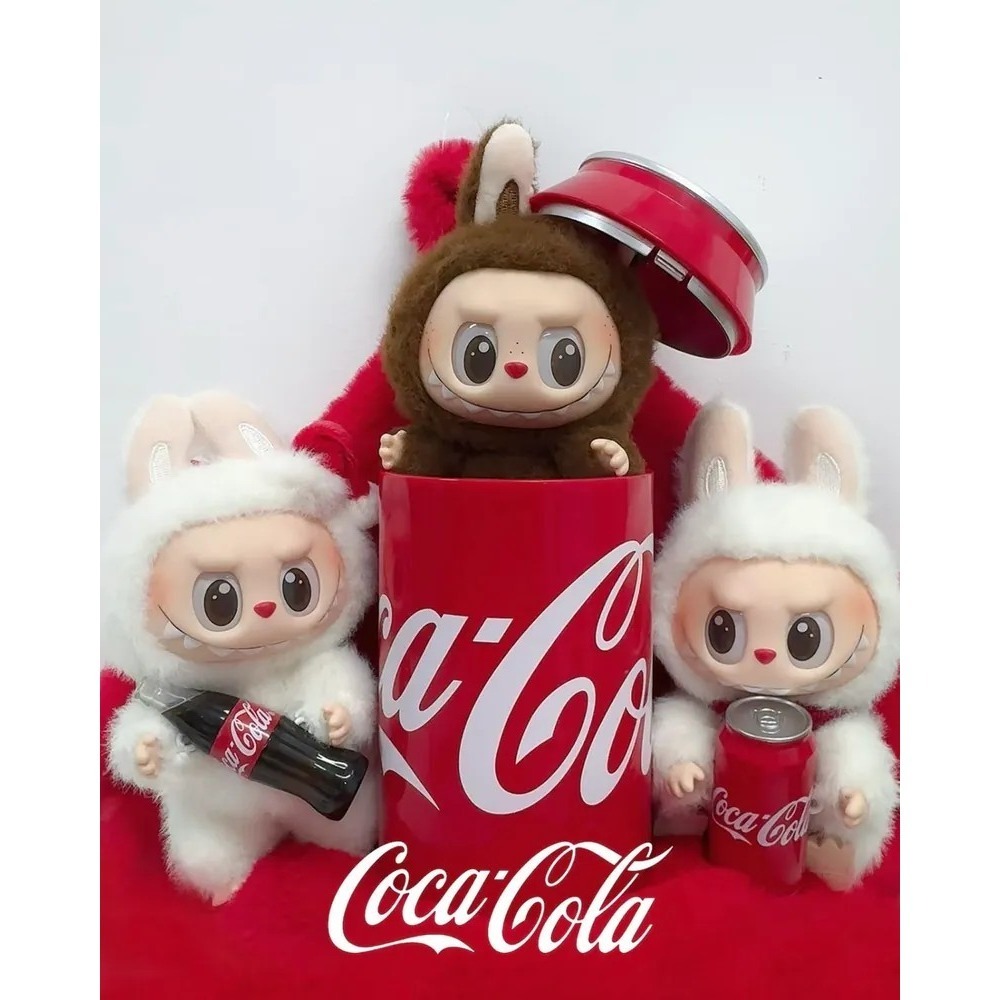 <官方正版>The Monsters LABUBU 可口可樂系列 毛絨搪膠臉 盲盒 公仔 泡泡瑪特-細節圖2