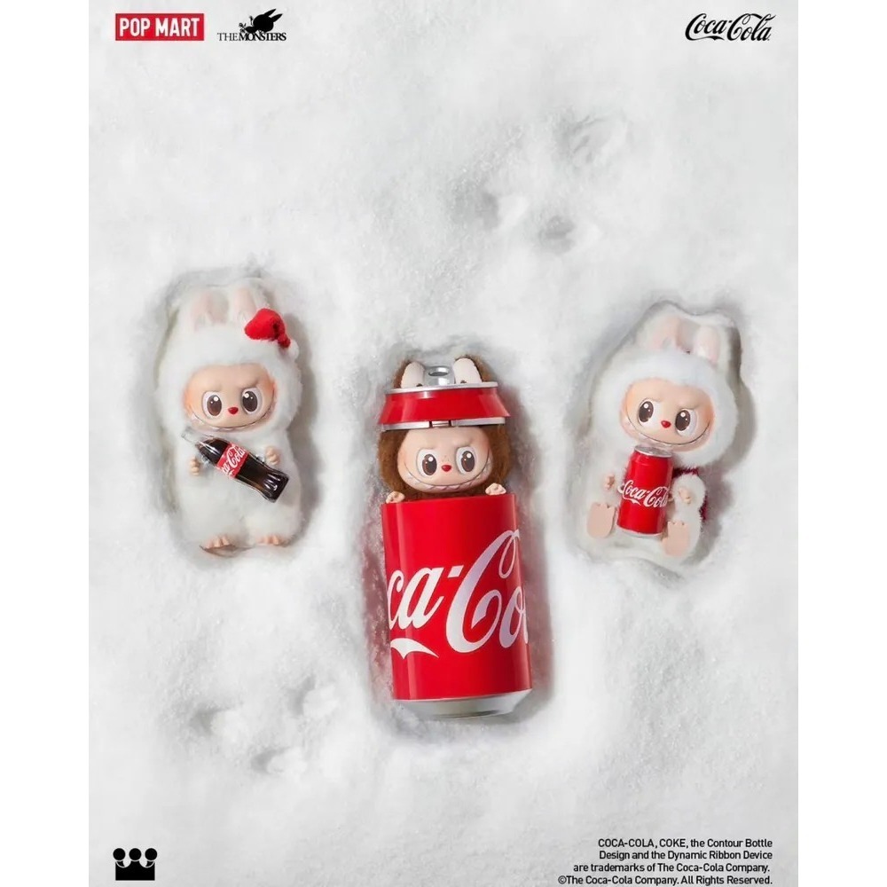 <官方正版>The Monsters LABUBU 可口可樂系列 毛絨搪膠臉 盲盒 公仔 泡泡瑪特-細節圖5