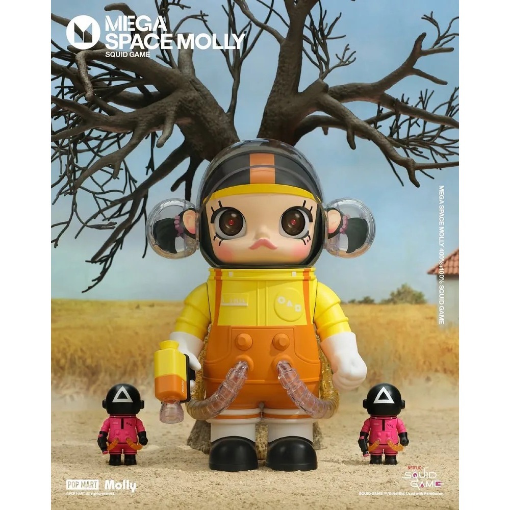 <官方正版授權>POPMART MEGA SPACE MOLLY 魷魚遊戲 400%+100% 泡泡瑪特-細節圖2