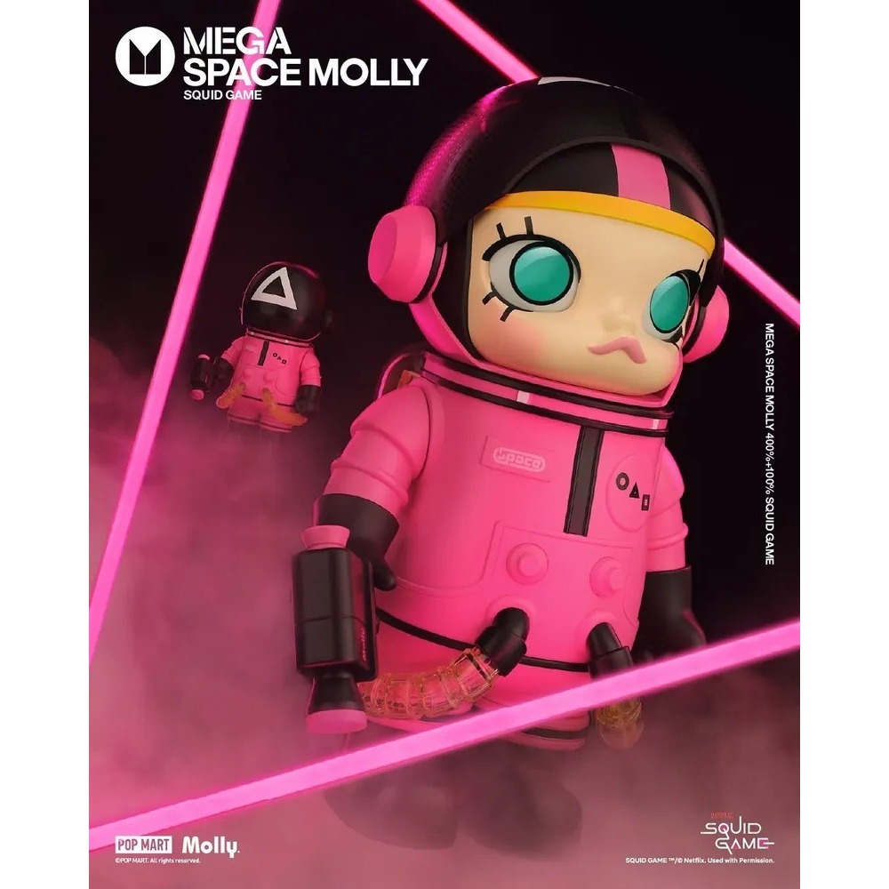 <官方正版授權>POPMART MEGA SPACE MOLLY 魷魚遊戲 400%+100% 泡泡瑪特-細節圖4