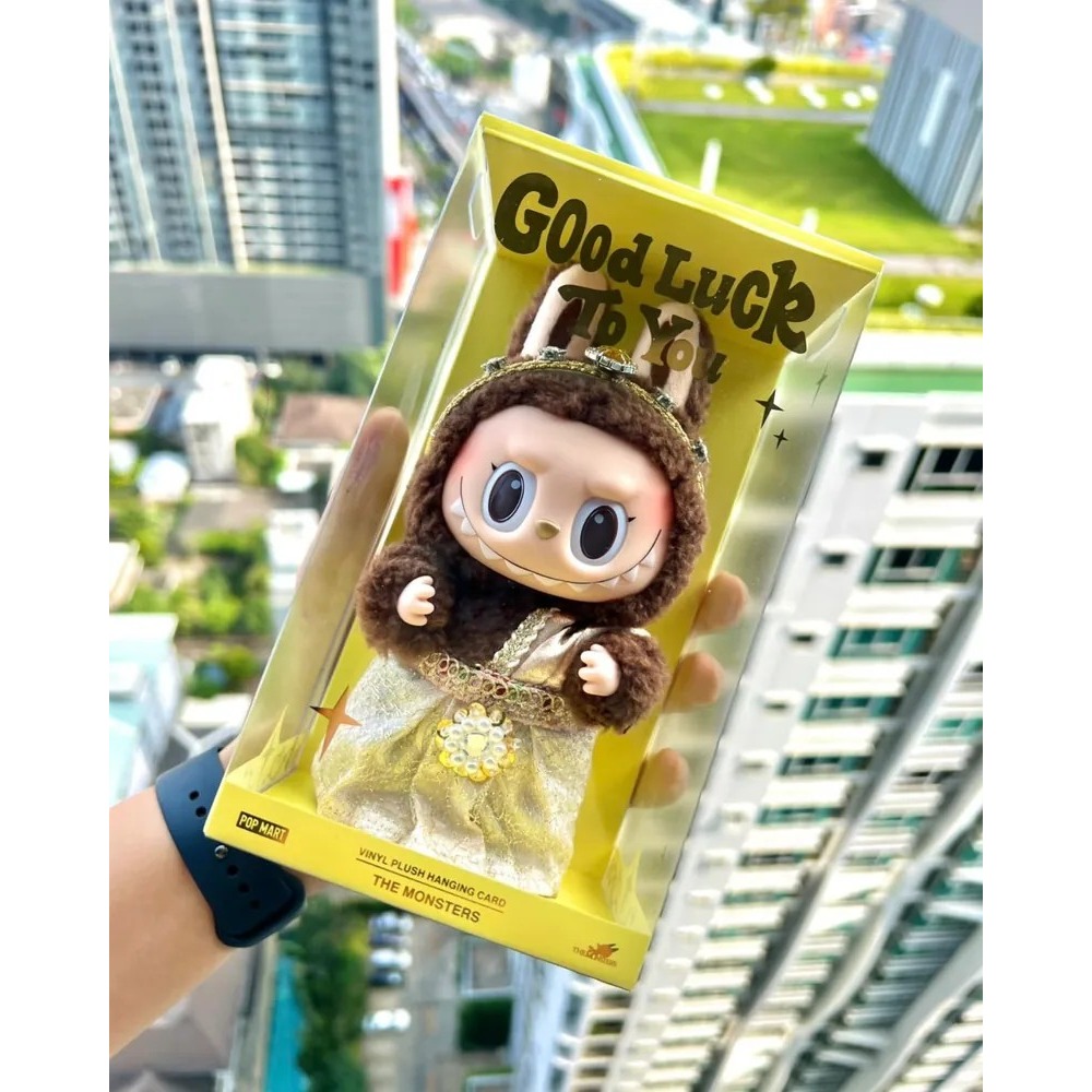 <官方正版>Labubu Good Luck You 泰國限定 搪膠 毛絨 吊飾 泡泡瑪特-細節圖9