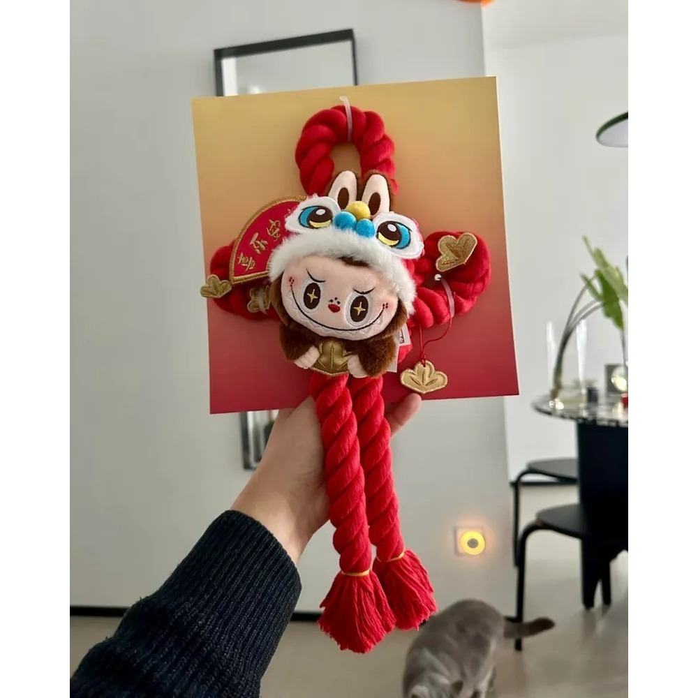 <官方正版><金蛇迎春>Labubu 金蛇賀歲系列 蛇年限定 造型毛絨門掛🧨 泡泡瑪特-細節圖3