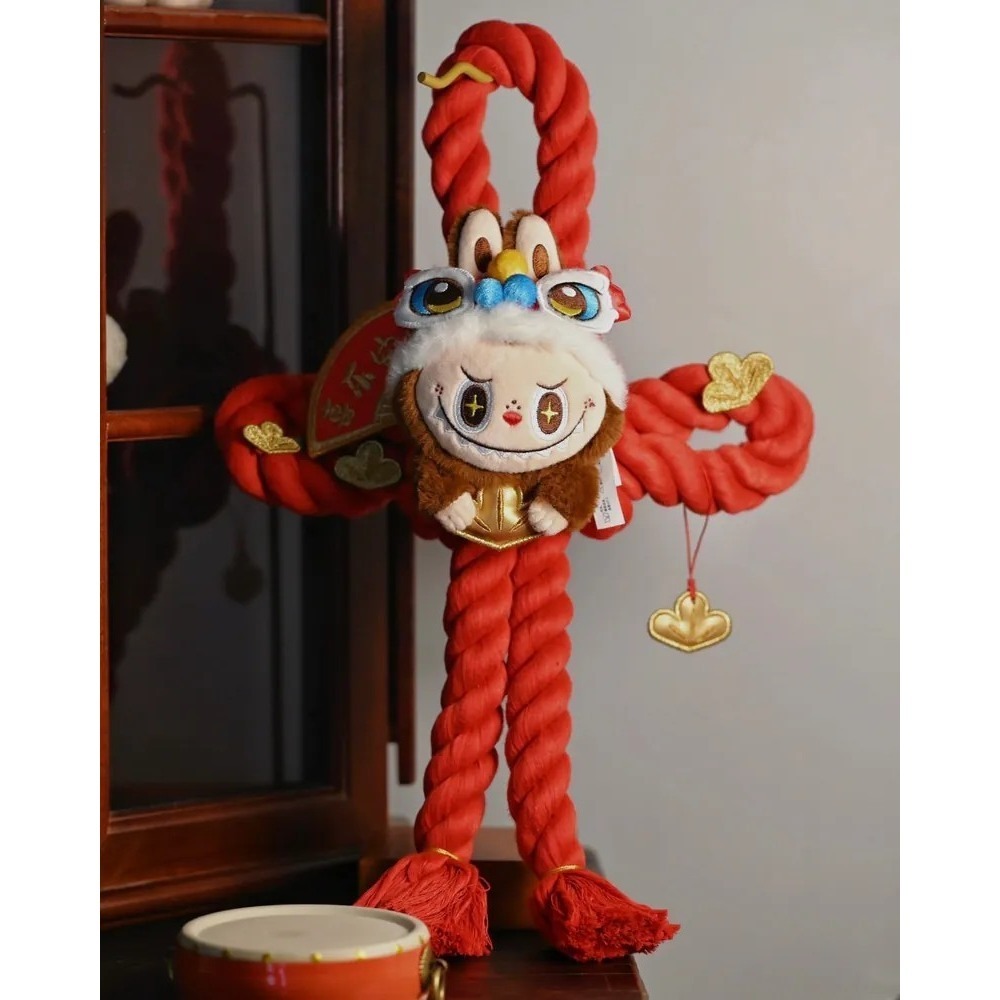 <官方正版><金蛇迎春>Labubu 金蛇賀歲系列 蛇年限定 造型毛絨門掛🧨 泡泡瑪特-細節圖5