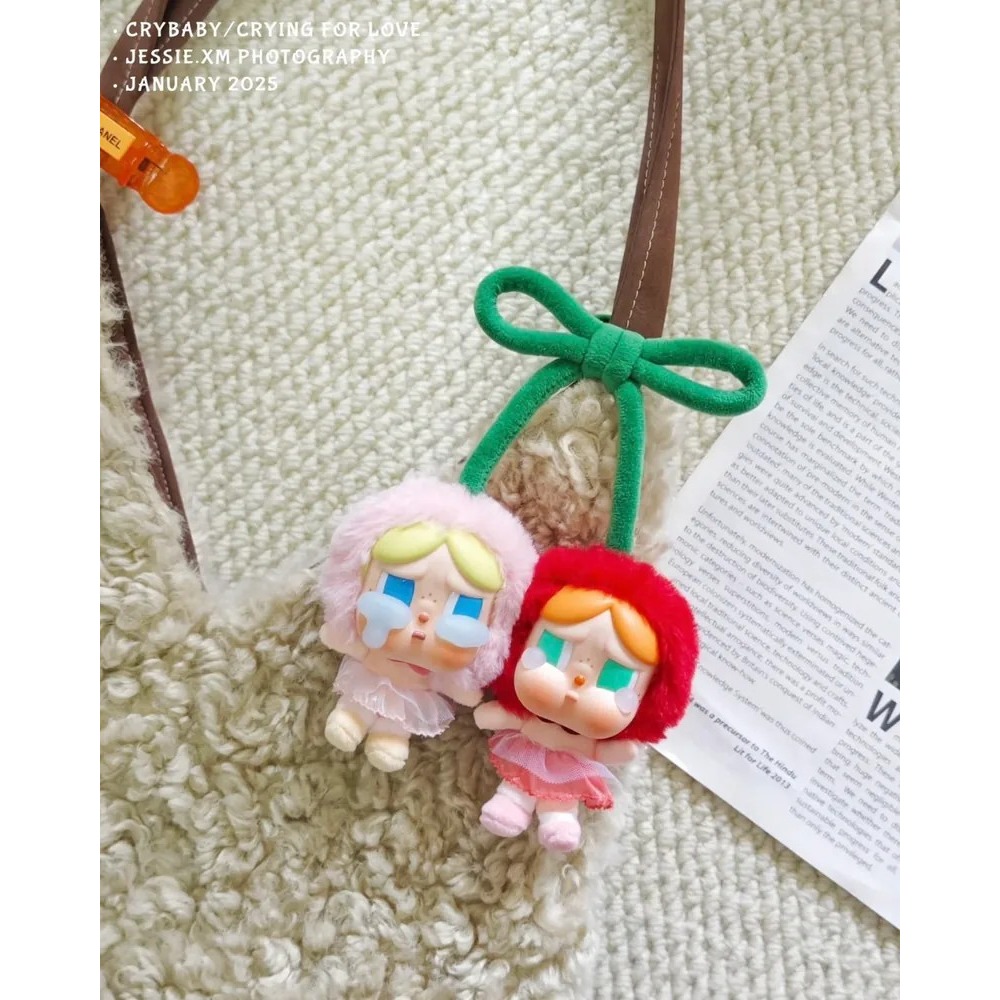 <官方正版授權>POP MART 泡泡瑪特 哭娃 Crybaby 甜在一起 櫻桃 漂浮手辦 吊卡 掛件 吊飾 蝴蝶結-細節圖9