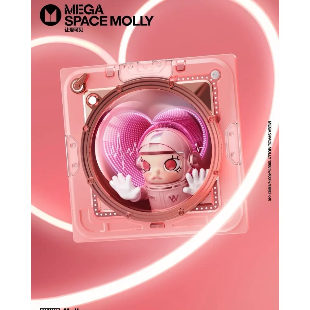 <官方正版授權>POPMART MEGA SPACE MOLLY 心悅 情人節 400%+100% 泡泡瑪特-細節圖3