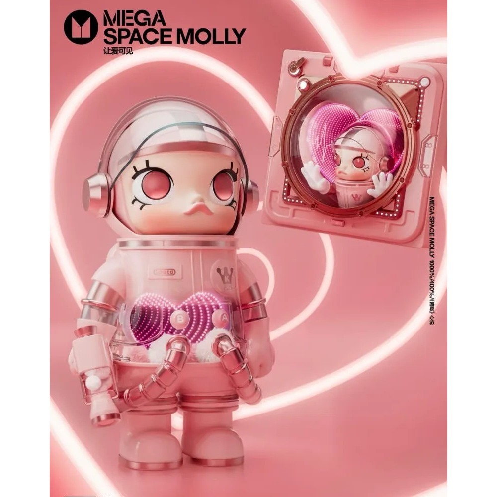 <官方正版授權>POPMART MEGA SPACE MOLLY 心悅 情人節 400%+100% 泡泡瑪特-細節圖10