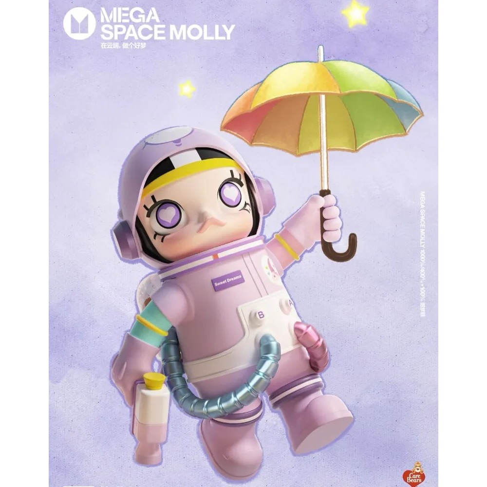 <官方正版授權>POPMART泡泡瑪特 SPACE MOLLY 甜夢熊 400%+100%-細節圖2