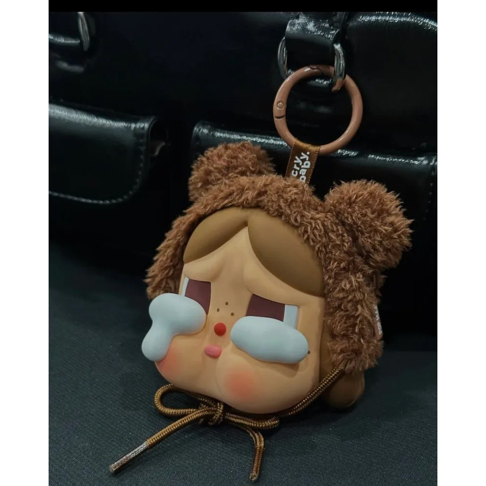 <官方正版>正版泡泡瑪特 POPMART 哭娃 Crybaby 悲傷俱樂部系列 毛絨耳機包 零錢包-細節圖4