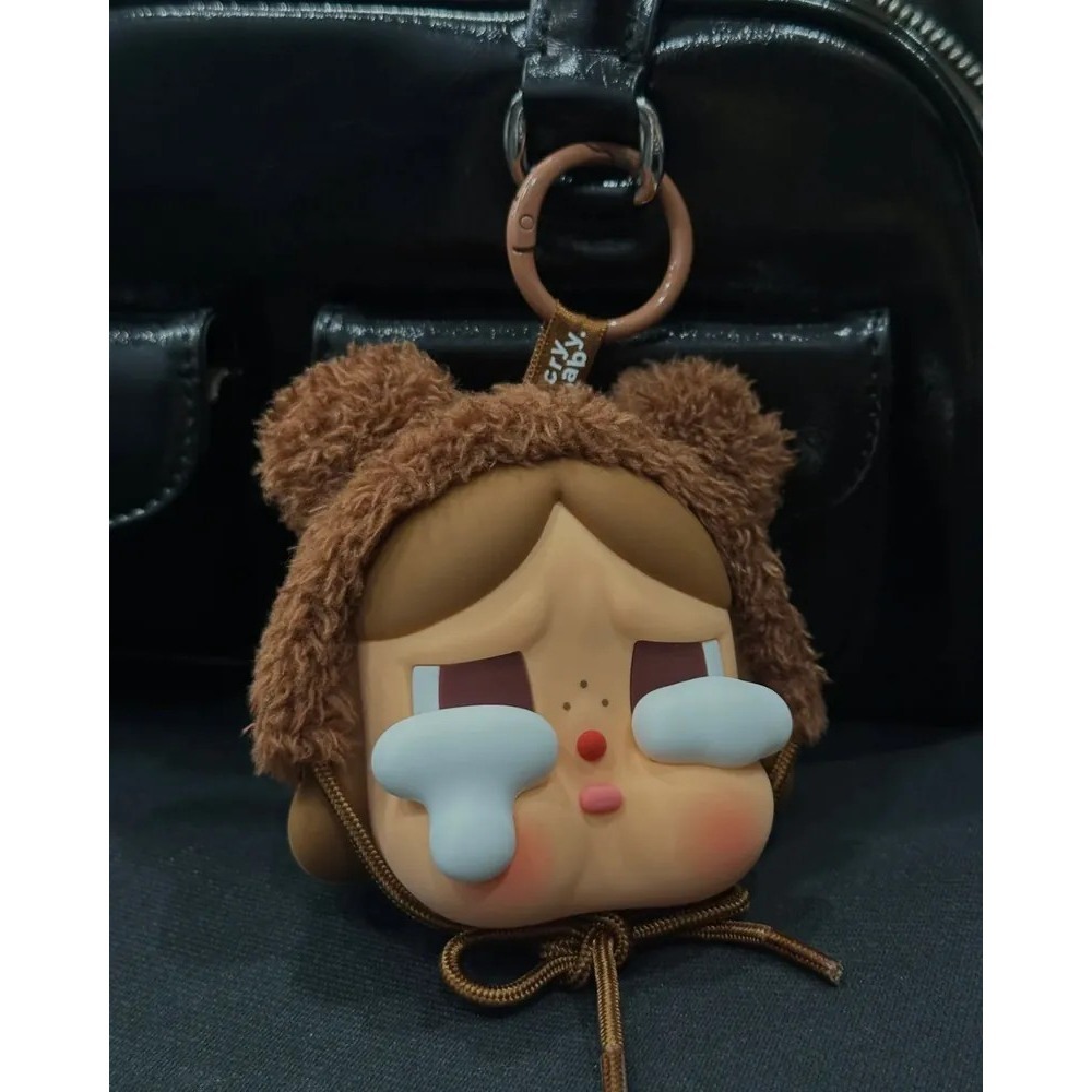 <官方正版>正版泡泡瑪特 POPMART 哭娃 Crybaby 悲傷俱樂部系列 毛絨耳機包 零錢包-細節圖10
