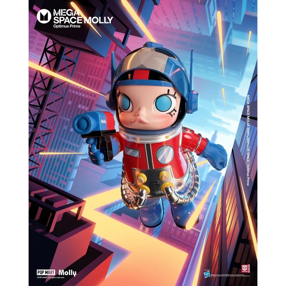 <官方正版授權>POPMART MEGA SPACE MOLLY 柯博文/擎天柱 400%/1000％ 泡泡瑪特 變形-細節圖2