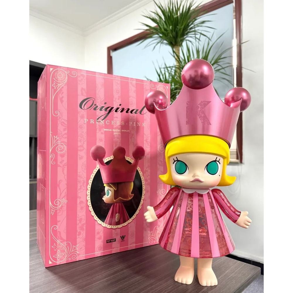 <官方正版>POPMART 泡泡瑪特 MEGA ROYAL MOLLY 樂園限定 粉色 誕生公主 400%-細節圖4